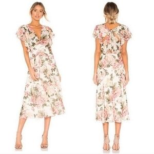 DIVINE HERITAGE FLORAL MIDI DRESS XS‎